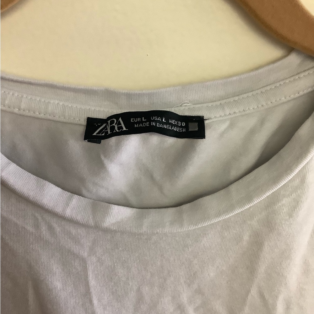 Light Blue Zara Crop top